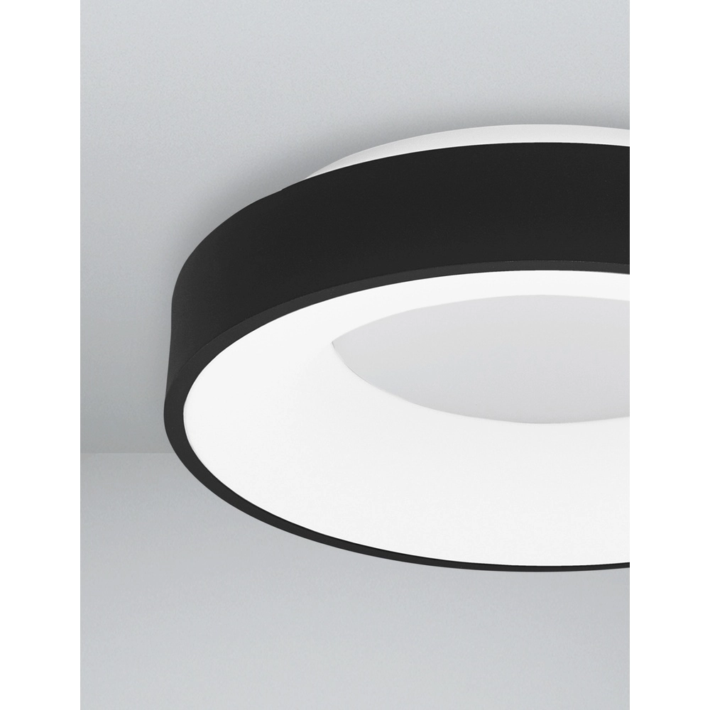 Plafondlamp Rando Thin zwart Ø 38cm Lyora 5212017420039
