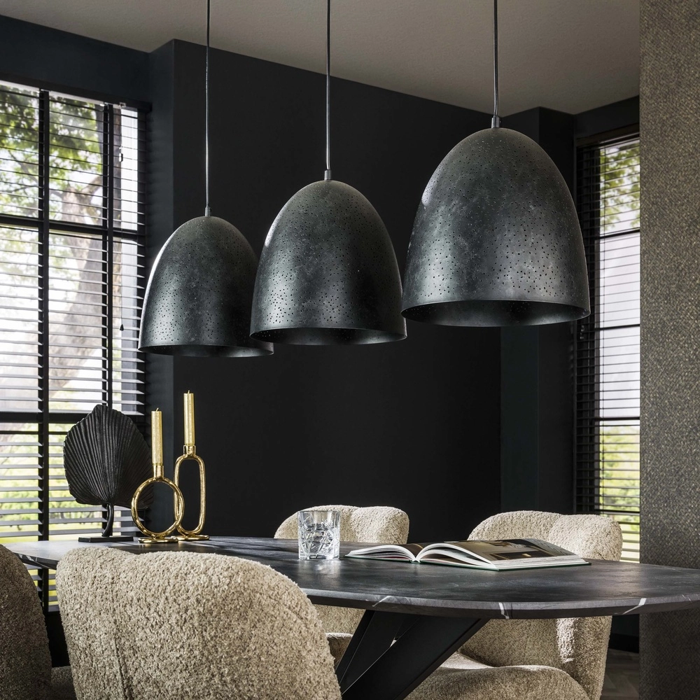Eetkamer hanglamp Kosmos 3L - E27 - Charcoal Lyora 8716803512221