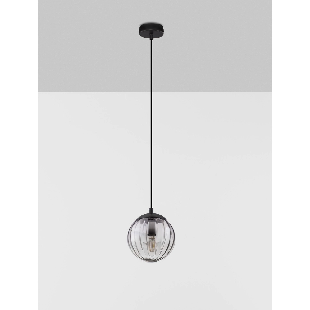 Hanglamp Abbacus 1-lichts smoke glas Lyora 5212017461049