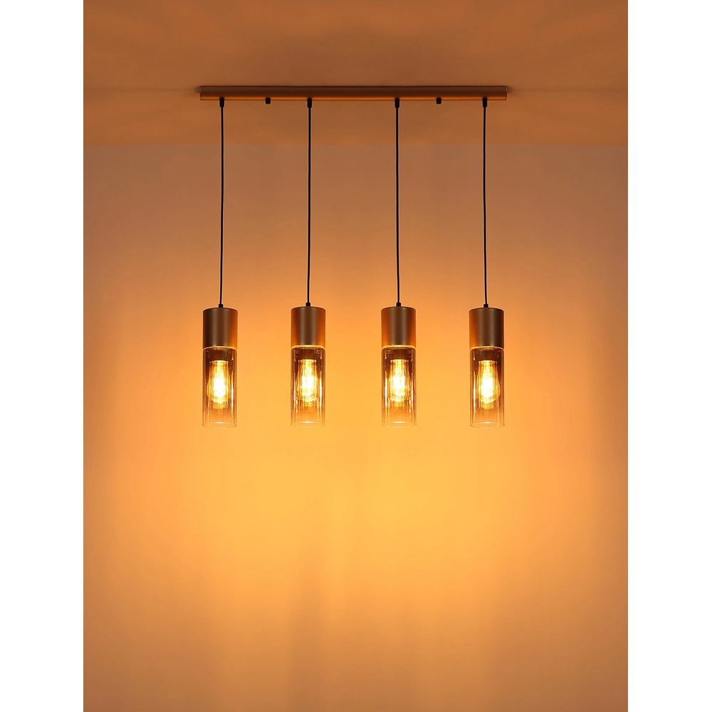 4-lichts hanglamp Annika bruin design Globo 9007371531905
