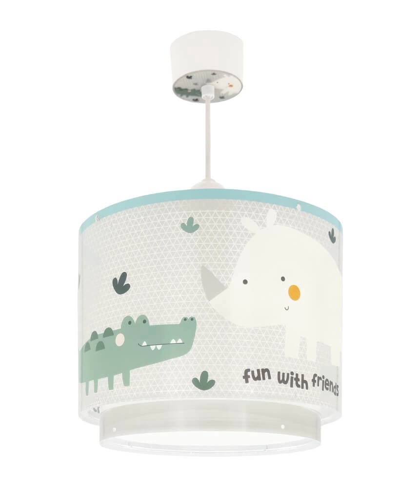 Kinderkamer hanglamp Rhino & Croco Ø 26cm