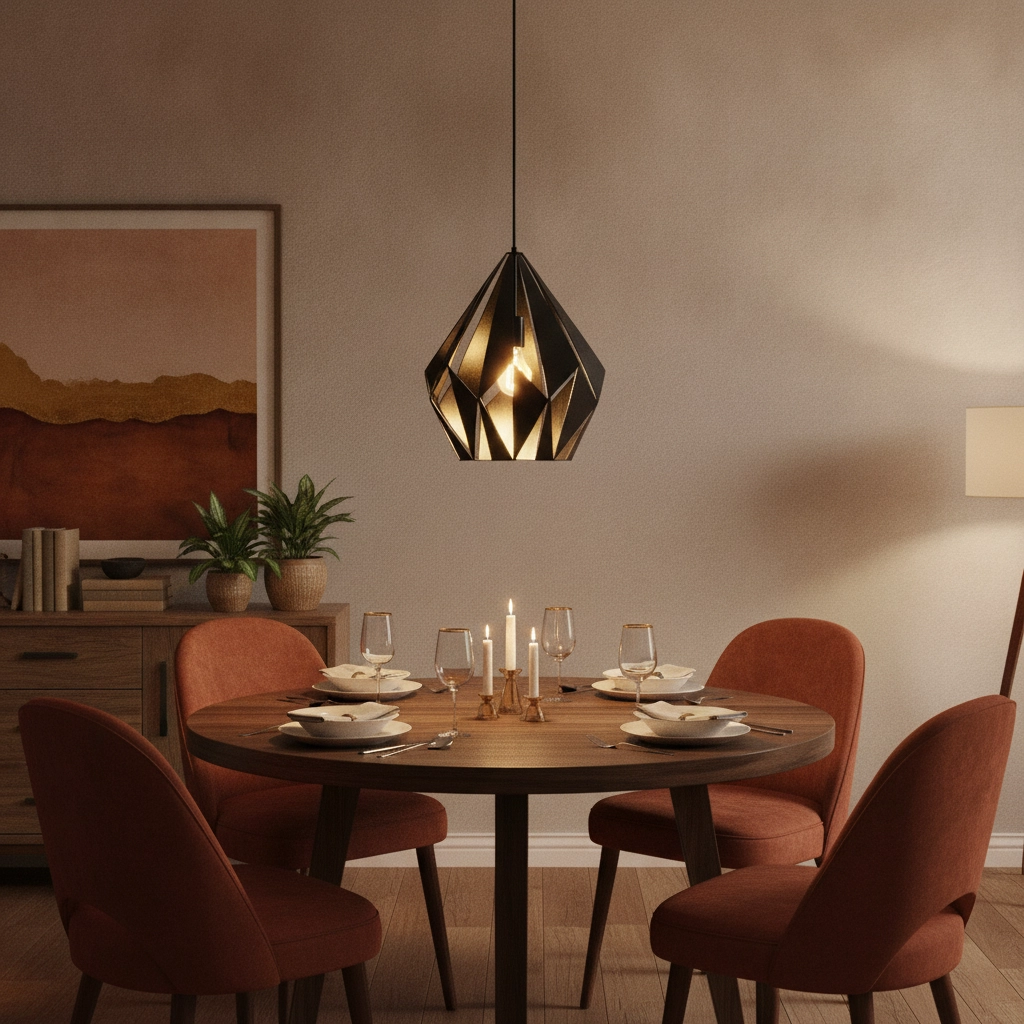 Hanglamp Carlton 1 38cm zwart