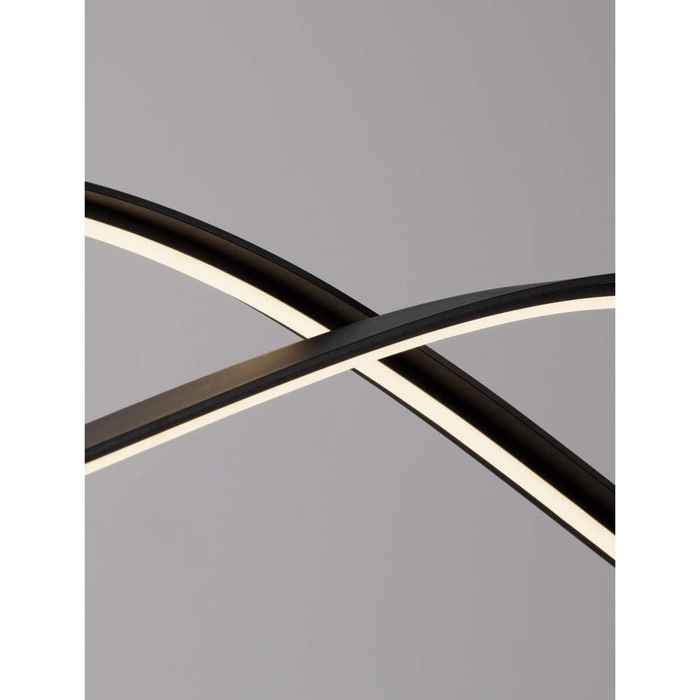 Hanglamp Brio met krul zwart Lyora 5212017479846