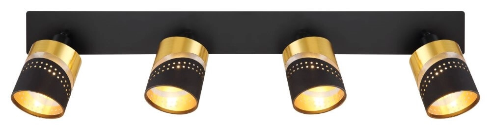 4-lichts plafondspot Or zwart met goud Globo 9007371455706