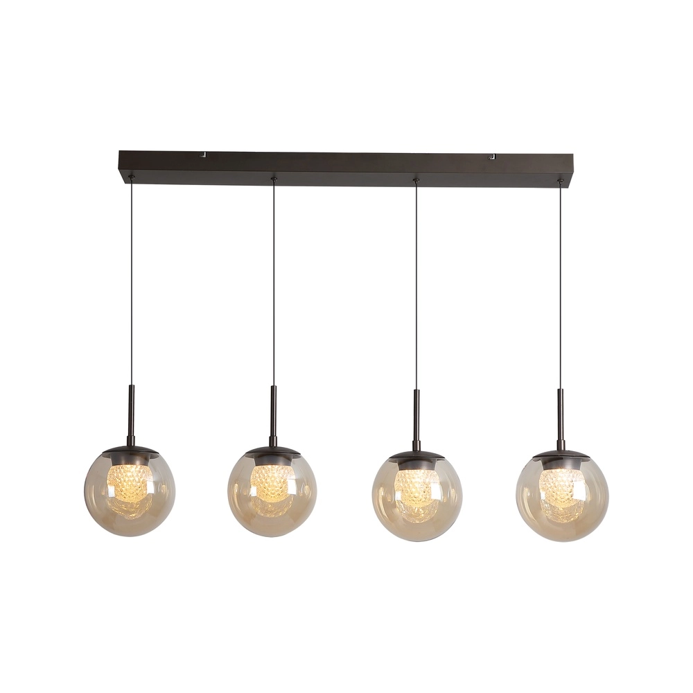 Design hanglamp Solis brons 4-lichts