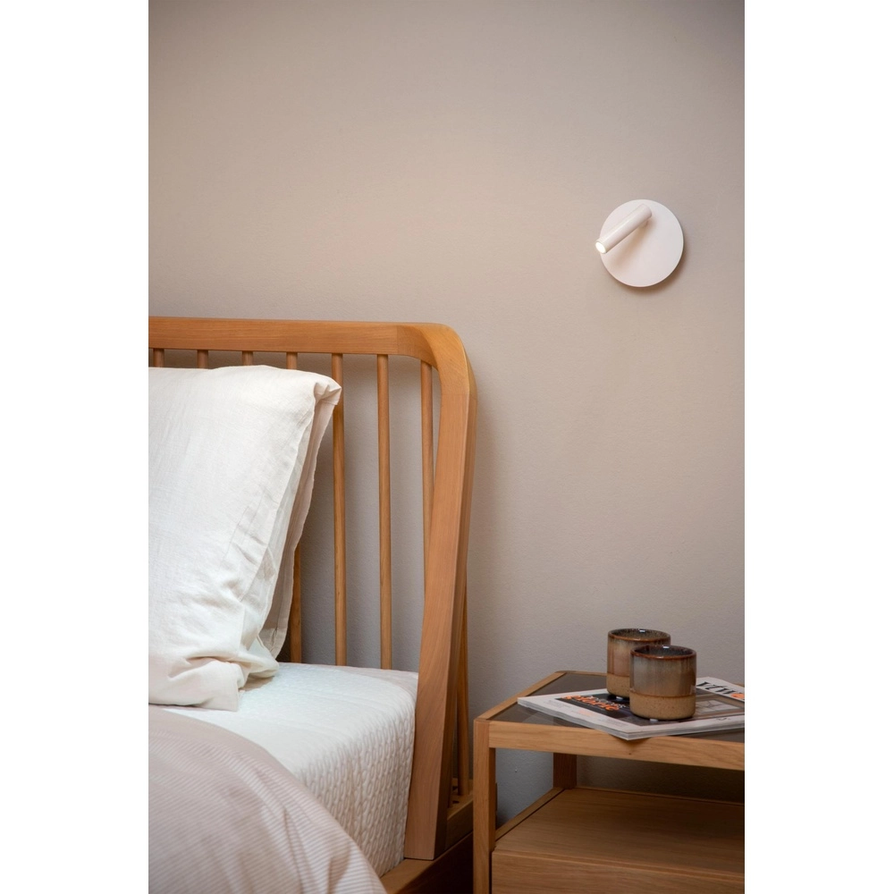 Magnetisch wandlampje Jolijn oplaadbaar wit bedlampje Lucide 5411212772367