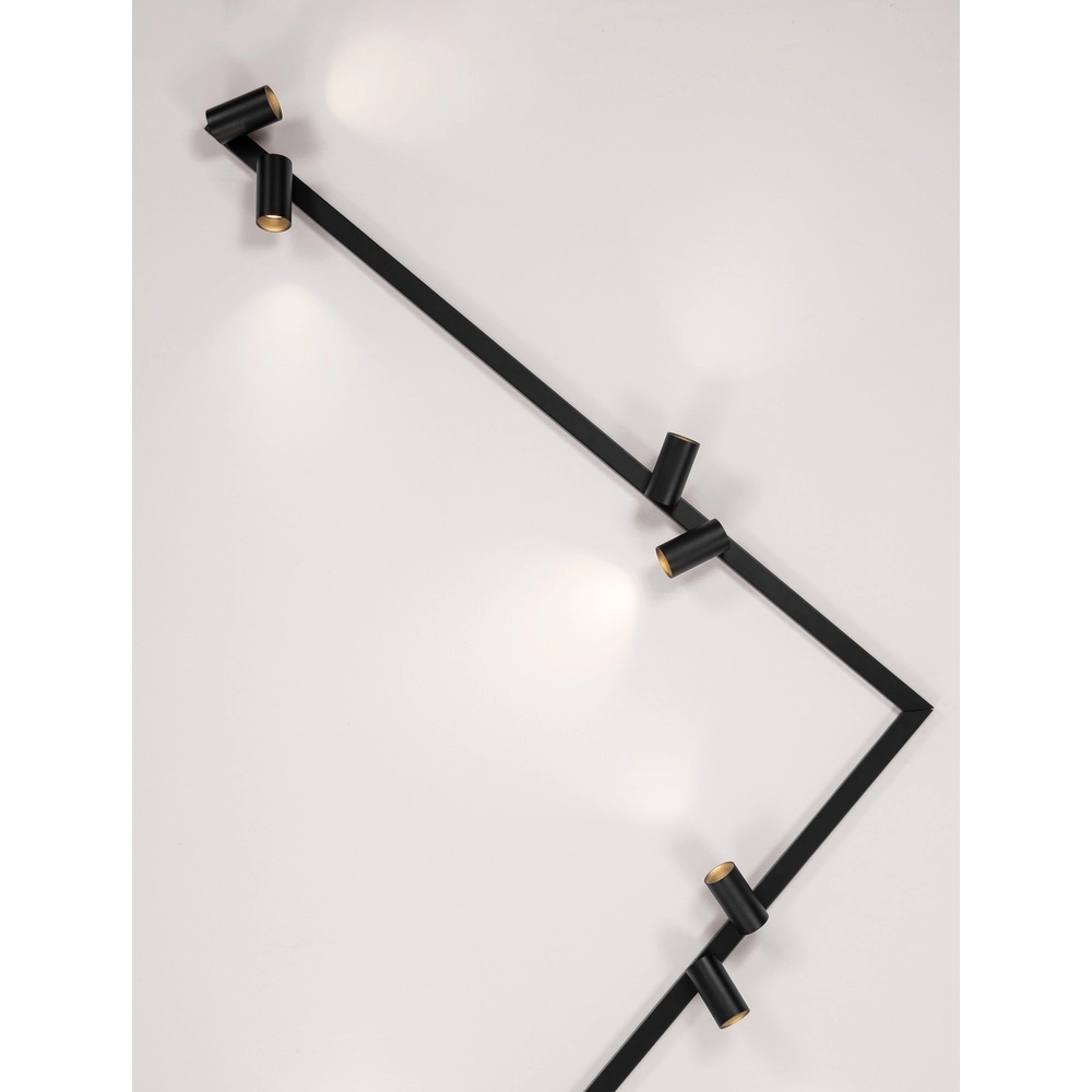 8-lichts plafondlamp Oso zwart Lyora 5212017465122