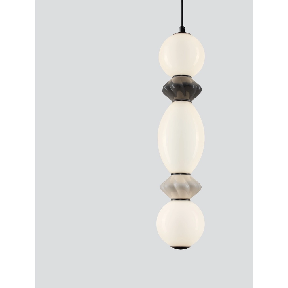 Hanglamp Pallina grijs - wit Lyora 5212017484000