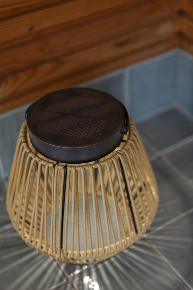 Solar tafellampje Coppa rotan effect Lutec 6939412089560