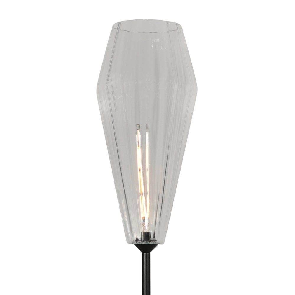 Zwarte vloerlamp Diamond 190cm met helder glas Masterlight 8718121259154