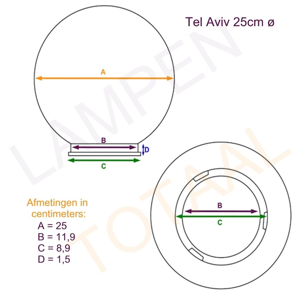 Bol lamp Tel Aviv 15r sokkel KS Verlichting 8714732701846