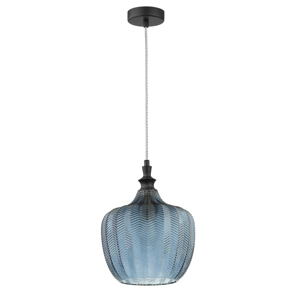 Hanglamp Loni blauw glas Lyora 5212017423061