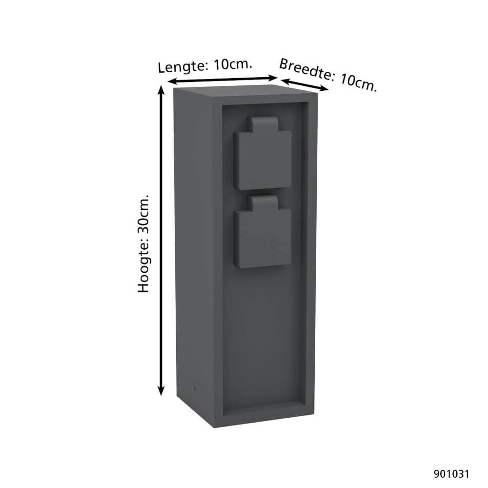 Stopcontact Park 5 antraciet Eglo 9008606297818
