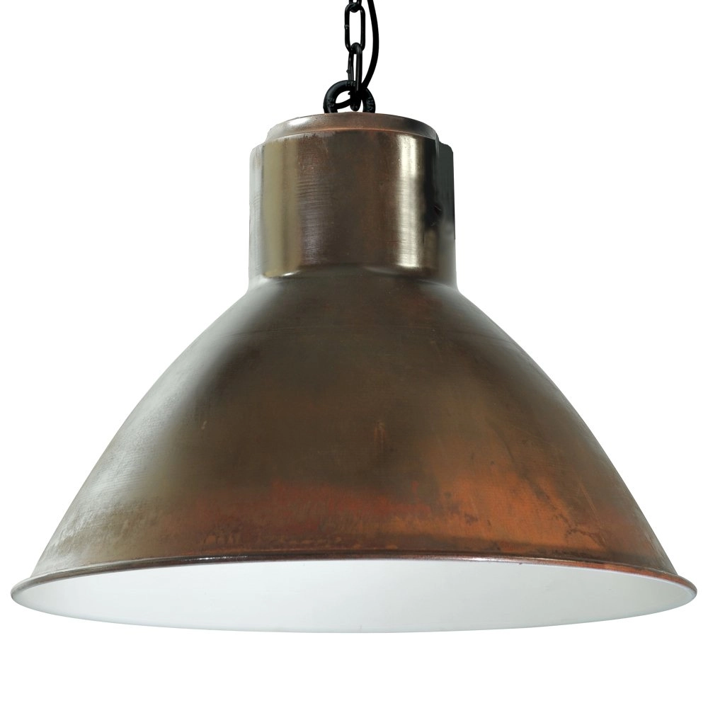 Landelijke industrie hanglamp Industria 44 koperbruin met zwart Masterlight 8718121237381