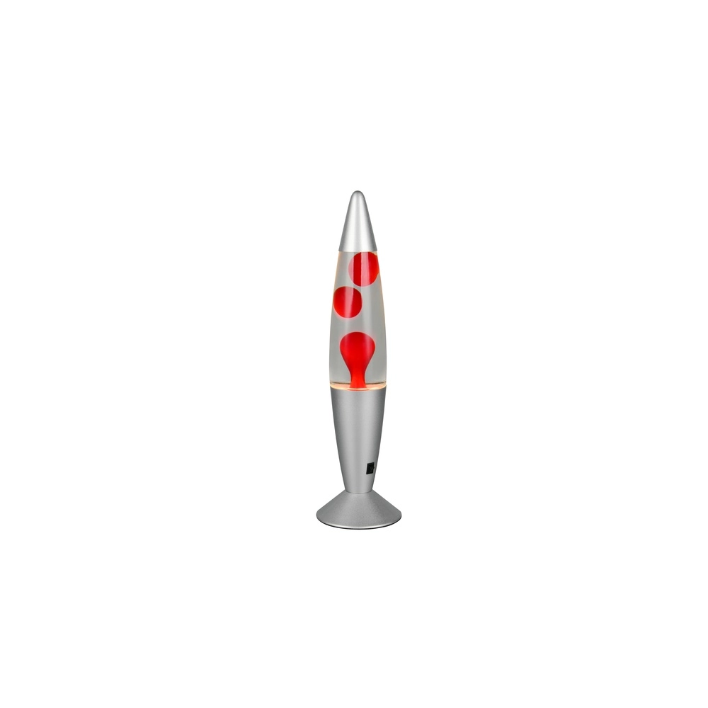 Lavalamp Vesuv zilver met rood Trio 4017807668384