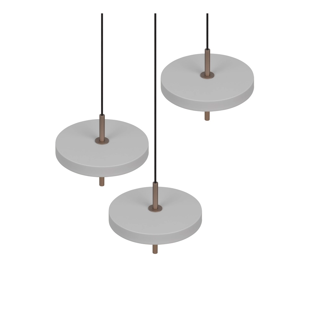 3-lichts hanglamp Keaton rond wit Trio 4017807655407