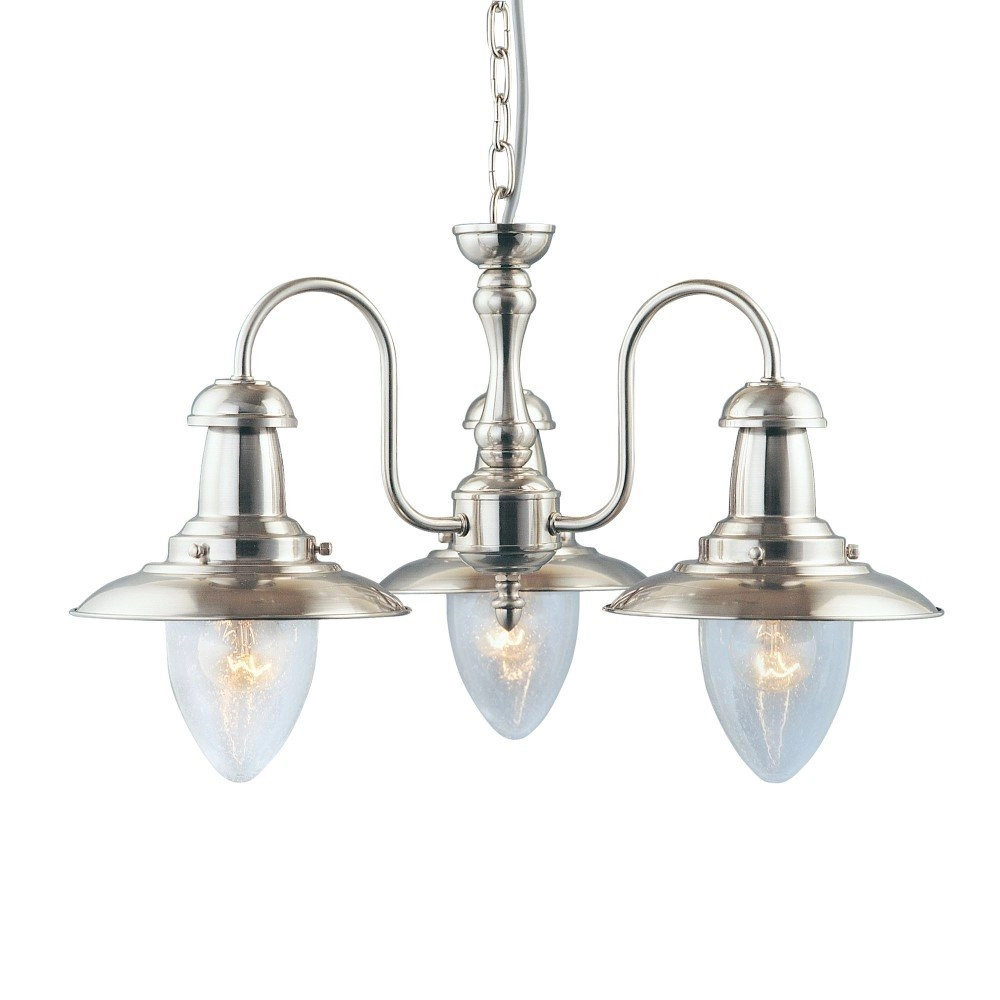 Zilveren hanglamp Fisherman 3-lichts Zilveren hanglamp Fisherman 3-lichts