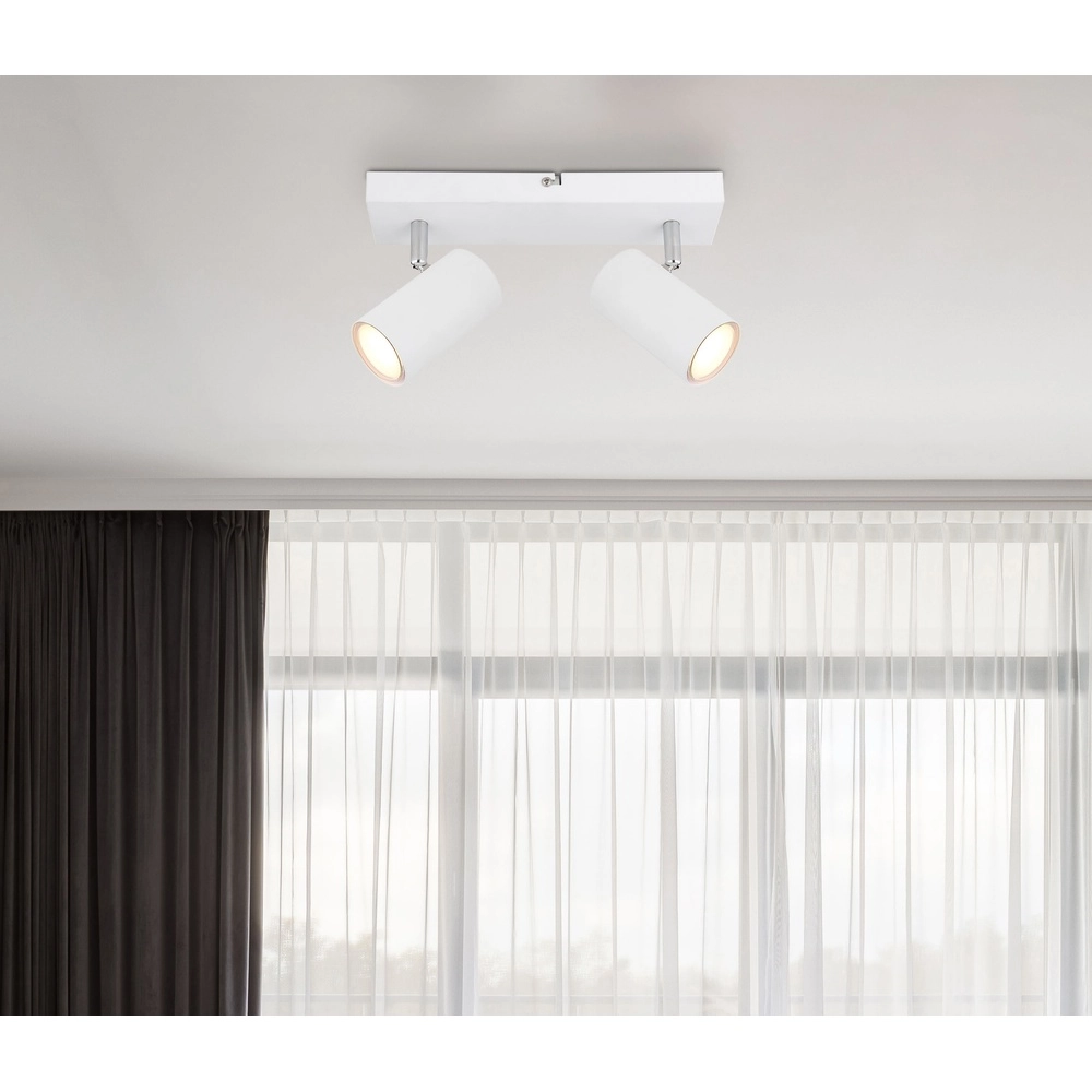 Plafondlamp 2-lichts Robby wit Globo 9007371433520