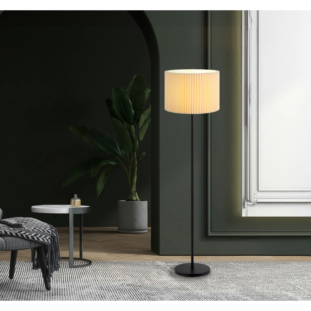 Vloerlamp Page Ø 38cm wit met zwart Globo 9007371528592