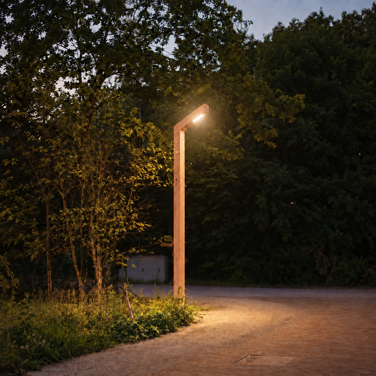 Houten straatlamp Strato Eiken - 3M - 3000K