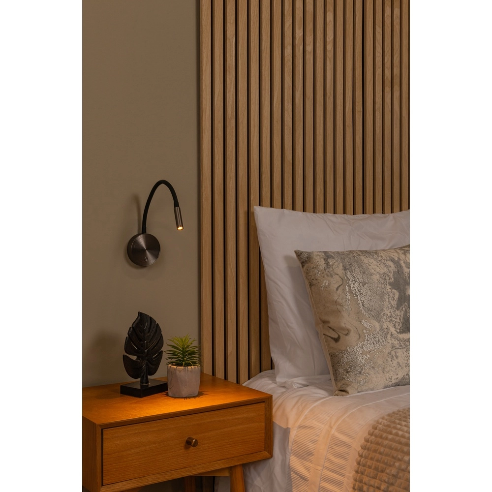 Bedlampje Asja dimbaar geborsteld metaal Premium by Lucide 5411212421197
