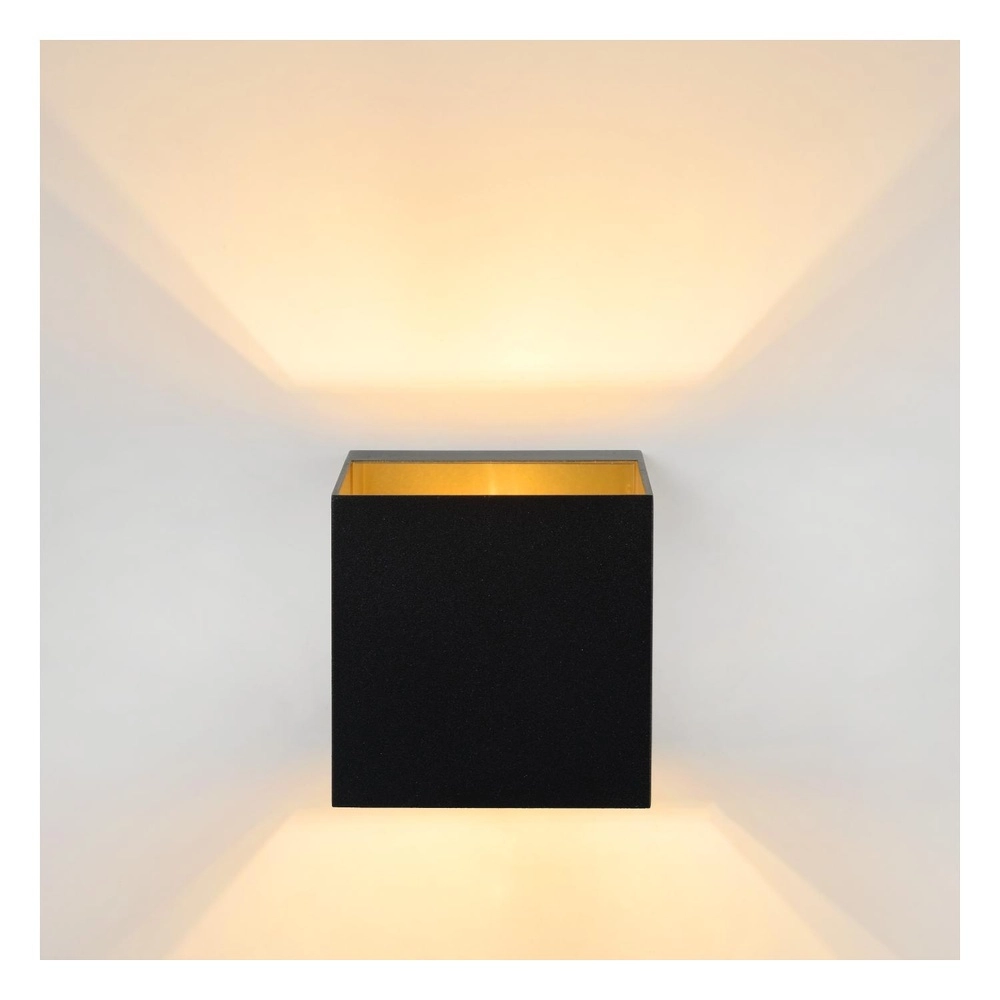 Design wandspot Devi vierkant zwart Lucide 5411212092274