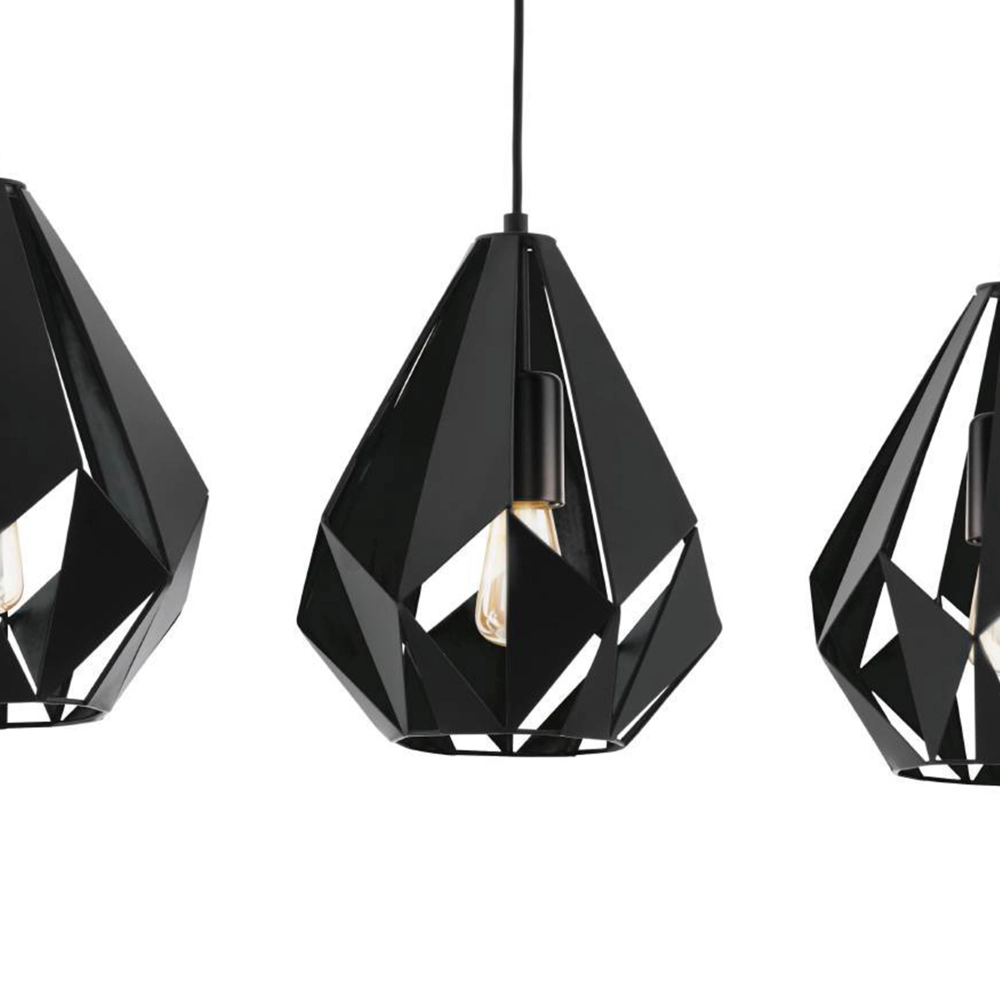 Zwarte hanglamp Carlton 5 3-lichts Eglo 9002759437015