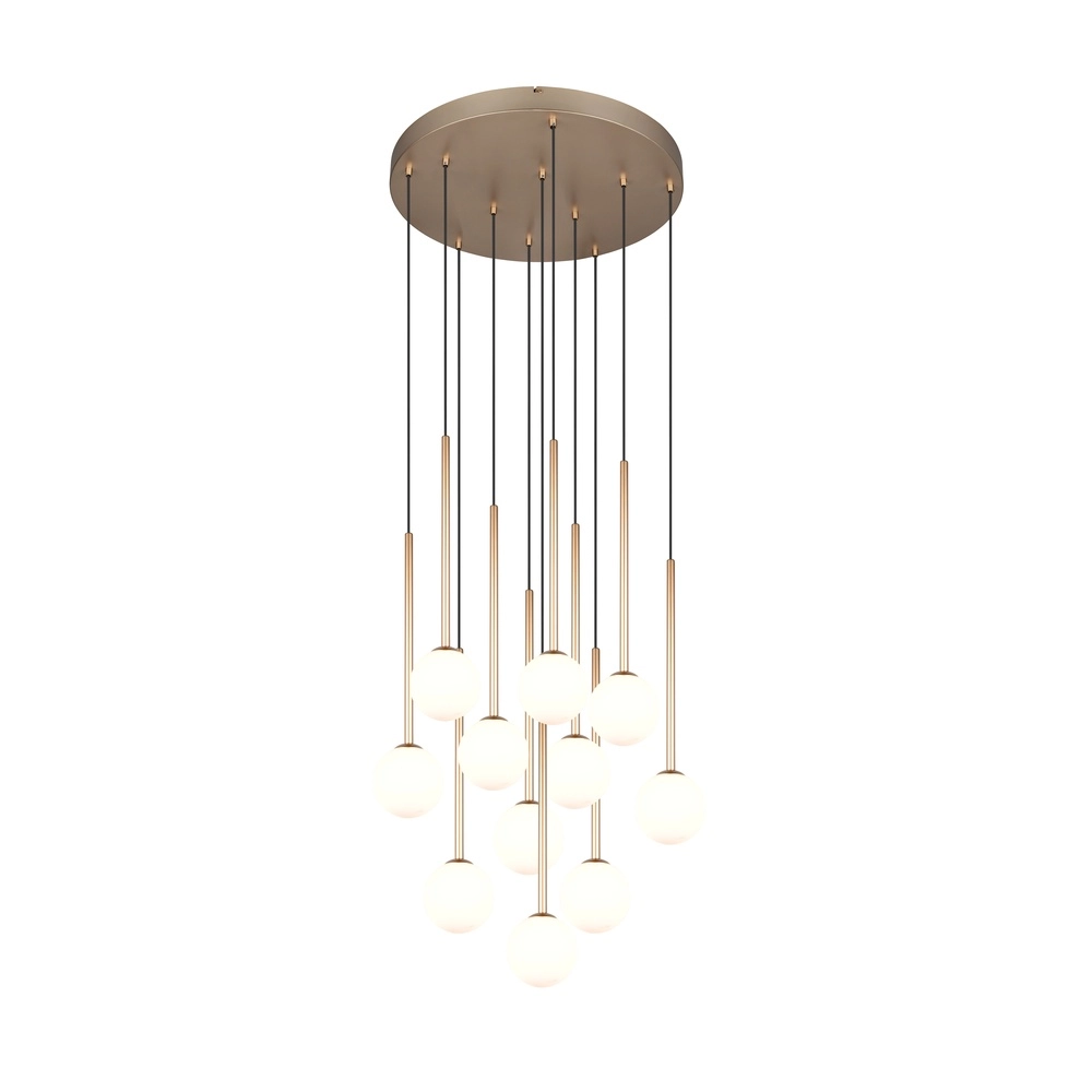 Design hanglamp Firano 11-lichts goud rond