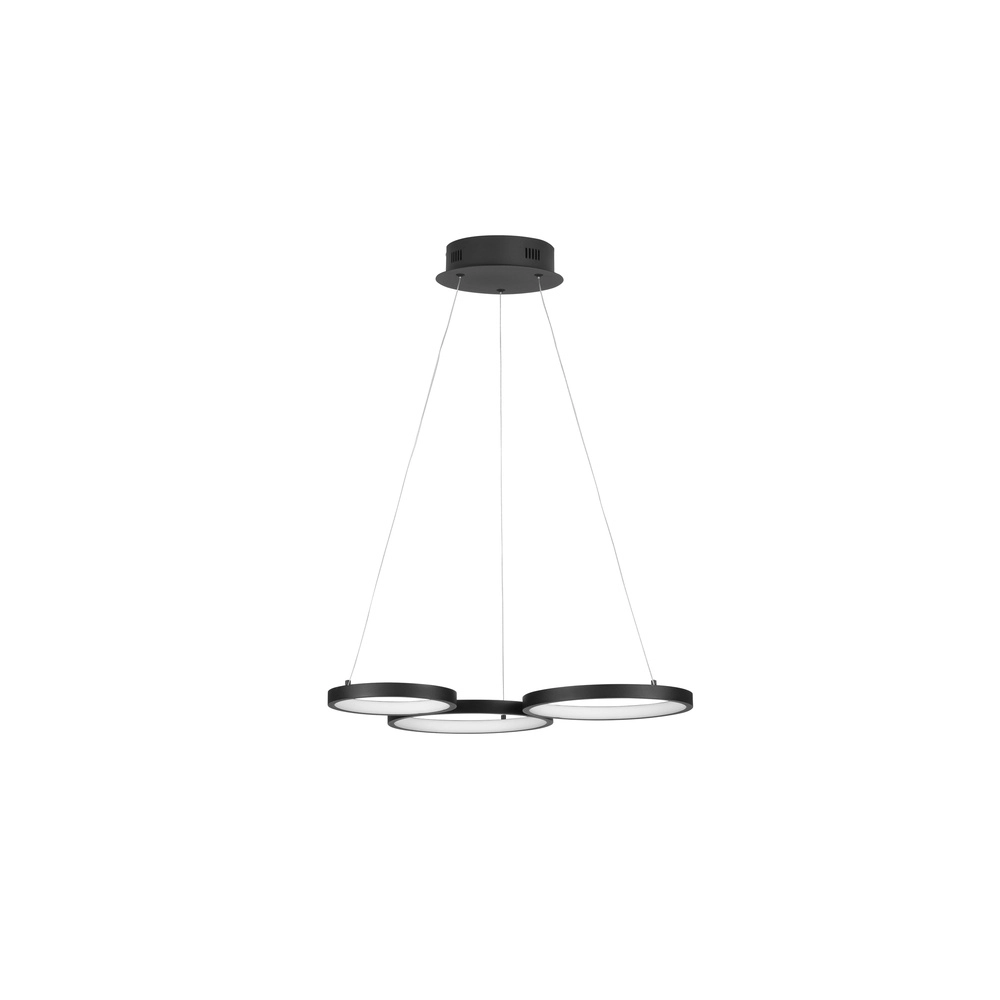 Moderne hanglamp Magnus zwart 55cm Lyora 5212017433169