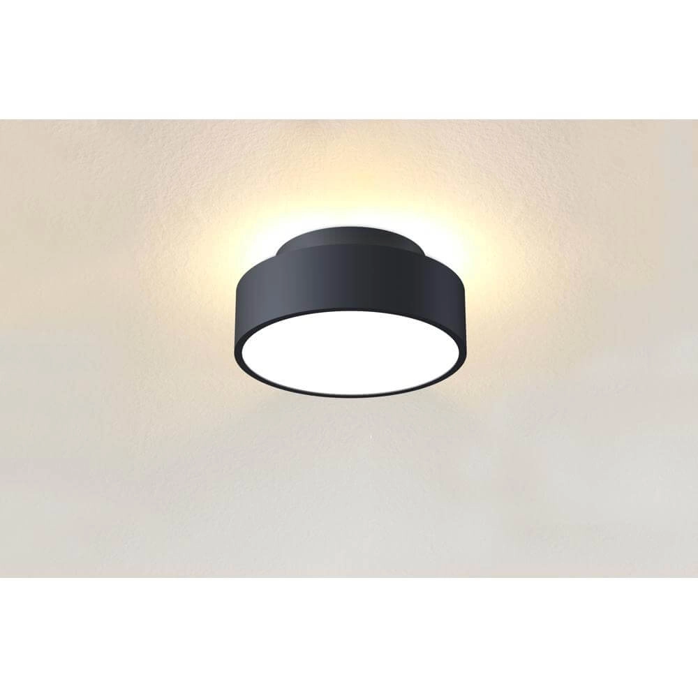Plafondlamp Chicago Ø 15cm zwart Artdelight 8720701101289