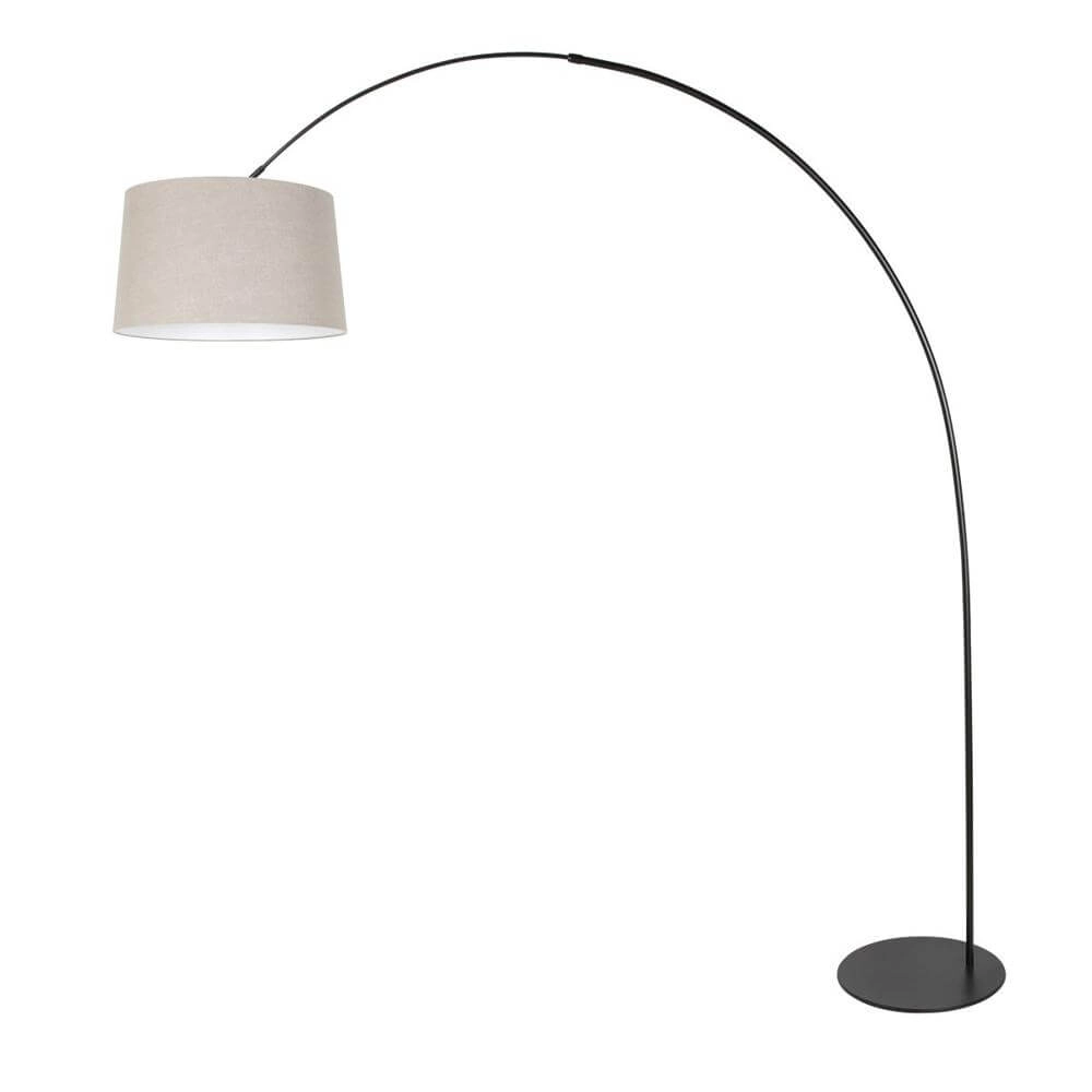 Vloerlamp Curve zwart met grijze kap Ø 48cm Steinhauer 8712746179392