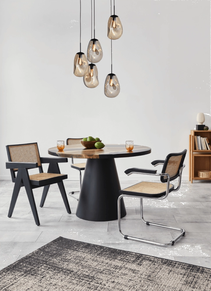 Vide hanglamp Lava 5x goud glas Ø 22,5cm Masterlight 8718121286556