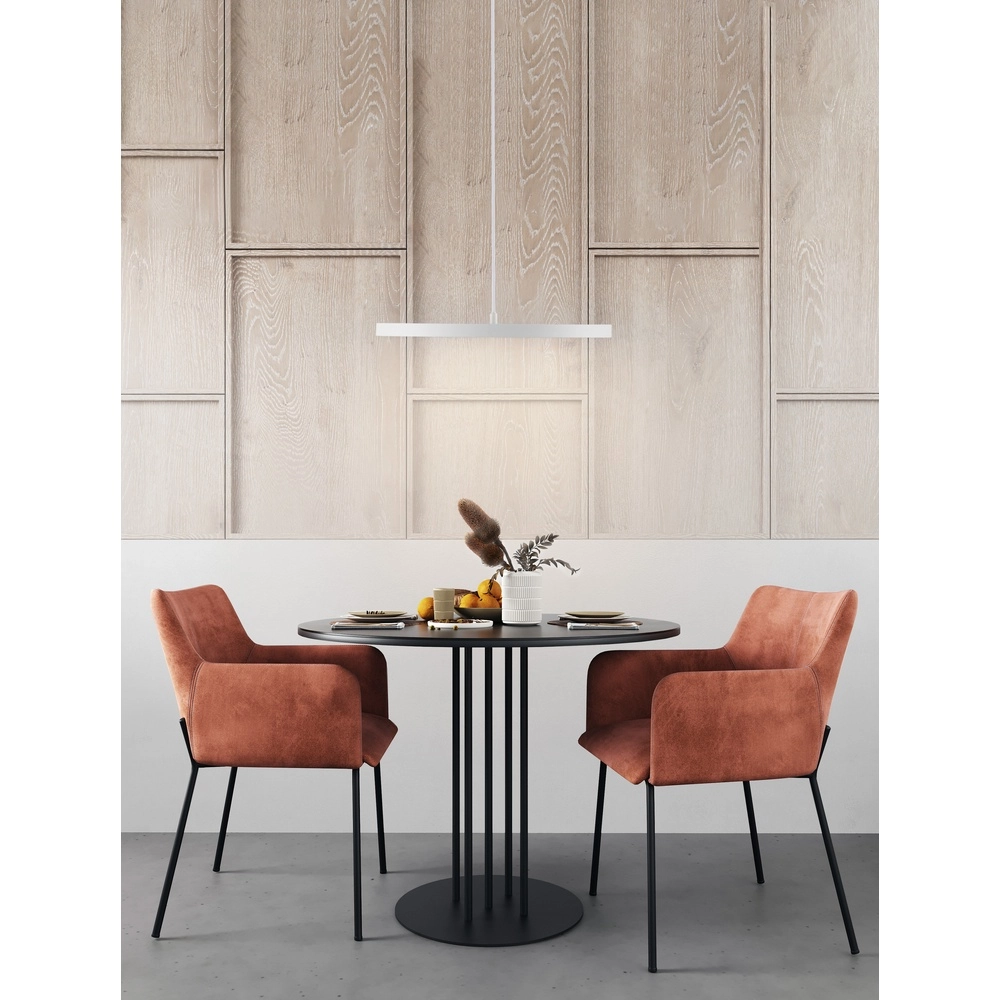 Strakke hanglamp Andria wit Ø 40cm Lyora 5212017432018