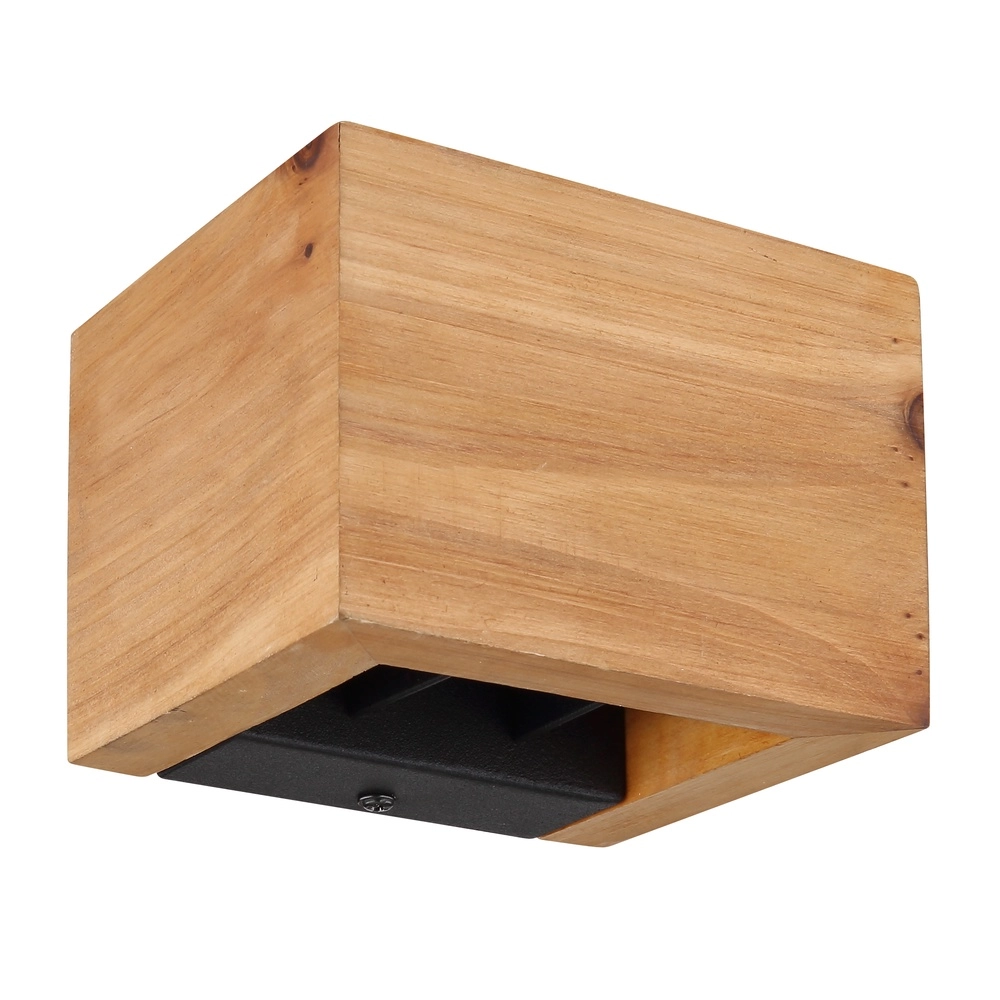 Houten wandlamp Alina up & down Globo 9007371442591
