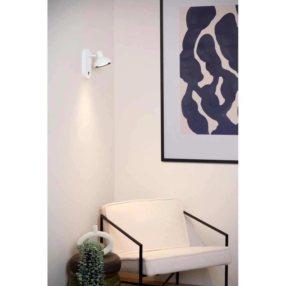 Bedlampje Sensas wit design GU10 ES111 Lucide 5411212303233