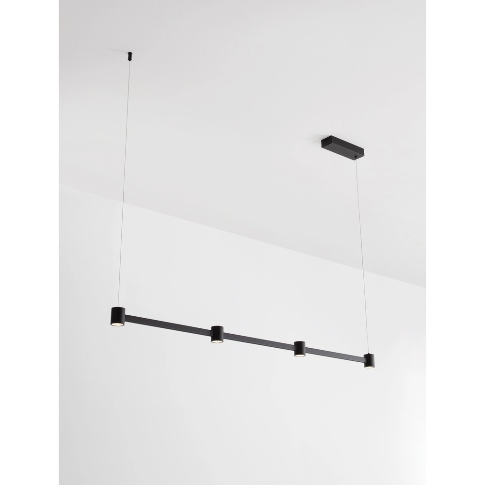 Design hanglamp Puize 4-lichts zwart Lyora 5212017448583