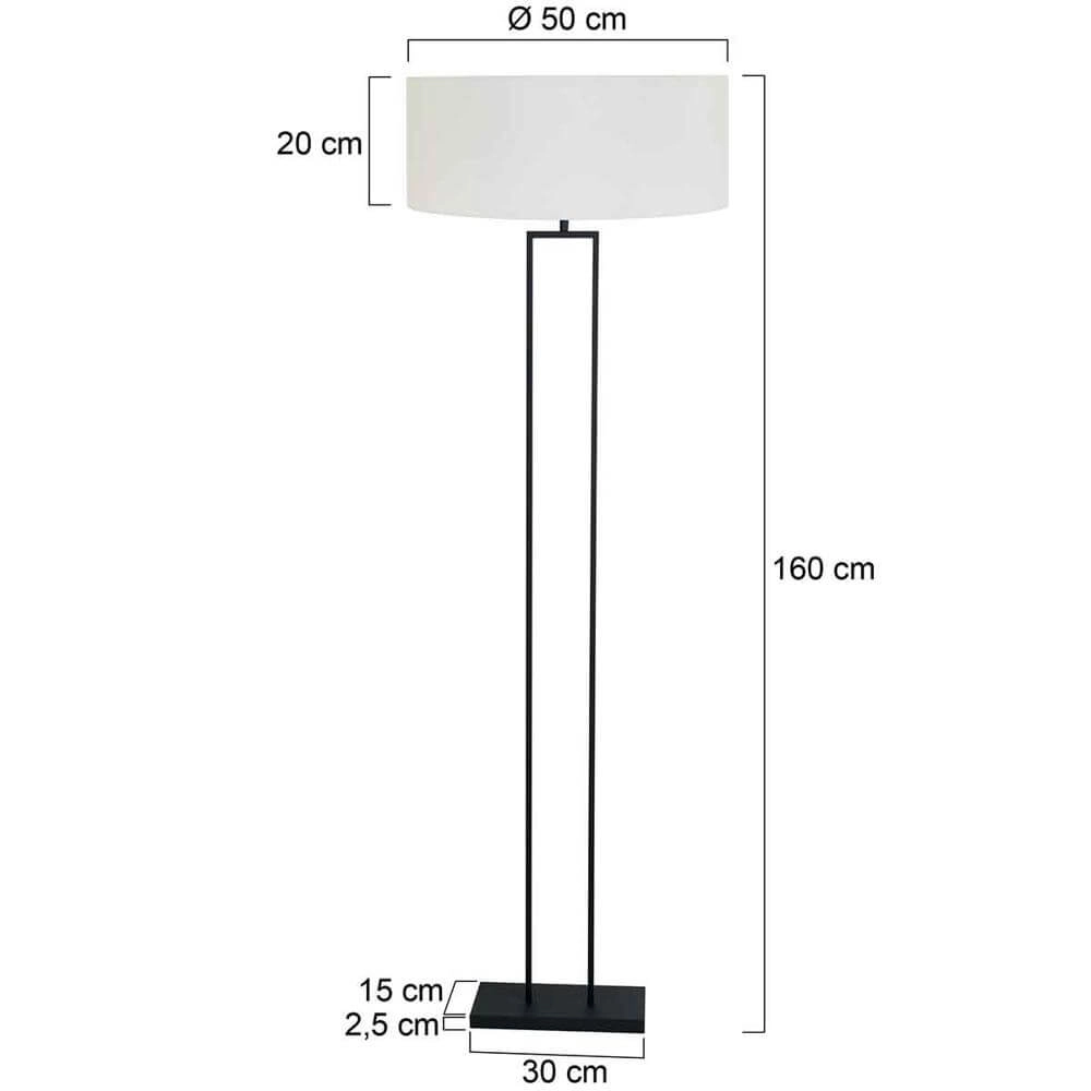 Vloerlamp 160cm Stang met kap wit Steinhauer 8712746173888