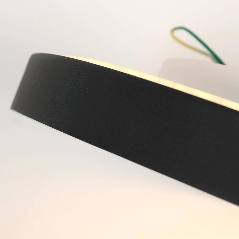 Strakke plafondlamp Flady zwart Ø 50cm Steinhauer 8712746171860