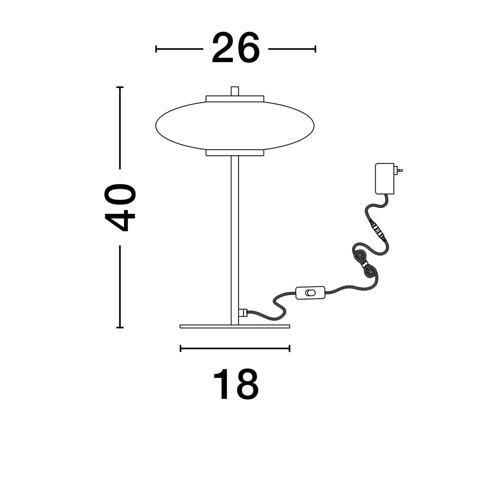 Tafellamp Ballet zwart Lyora 5212017458452
