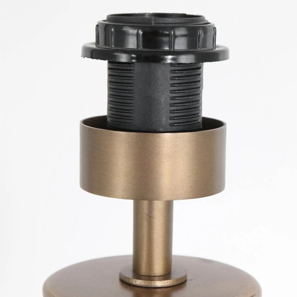 Tafellamp Brass brons met zwarte kap Steinhauer 8712746175578