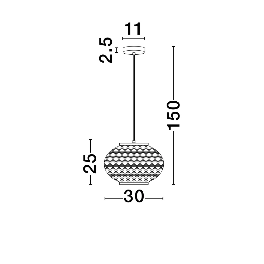 Hanglamp Asma Ø 30cm Lyora 5212017455802