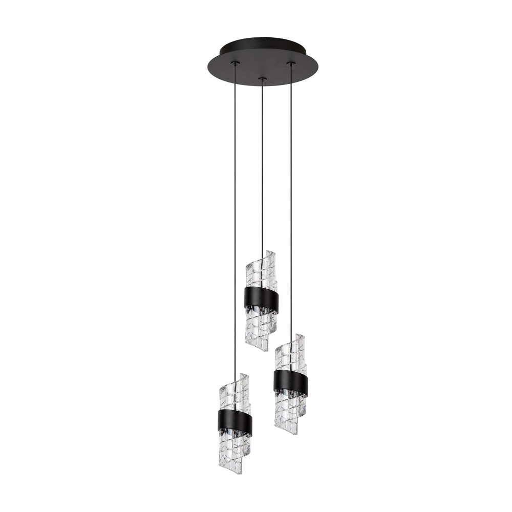 Design hanglamp Kligande 3-lichts zwart