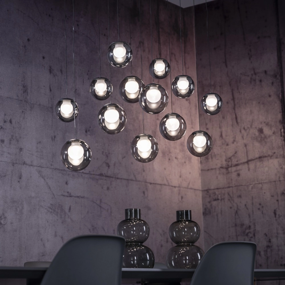 13-lichts hanglamp Pure Popup mystic grey Paul Neuhaus 4012248398302