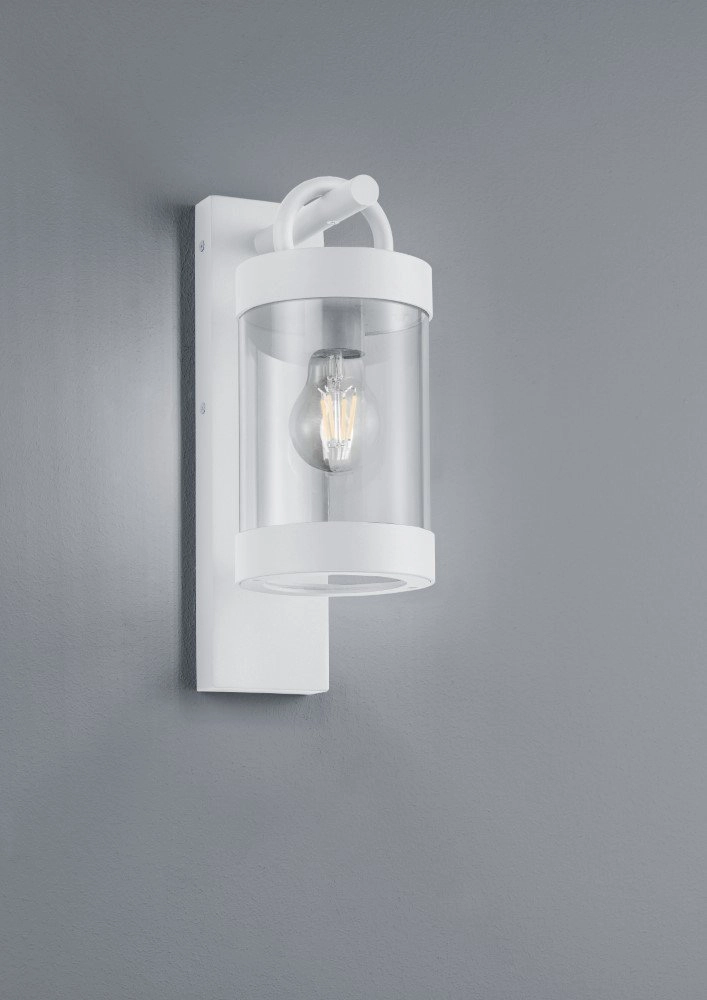 Witte buitenlamp Sambesi met schemersensor Trio 4017807492408