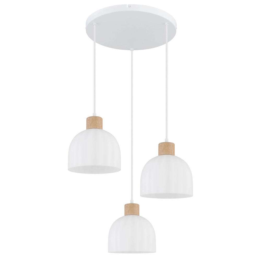 3-lichts hanglamp Swanson wit Globo 9007371592999