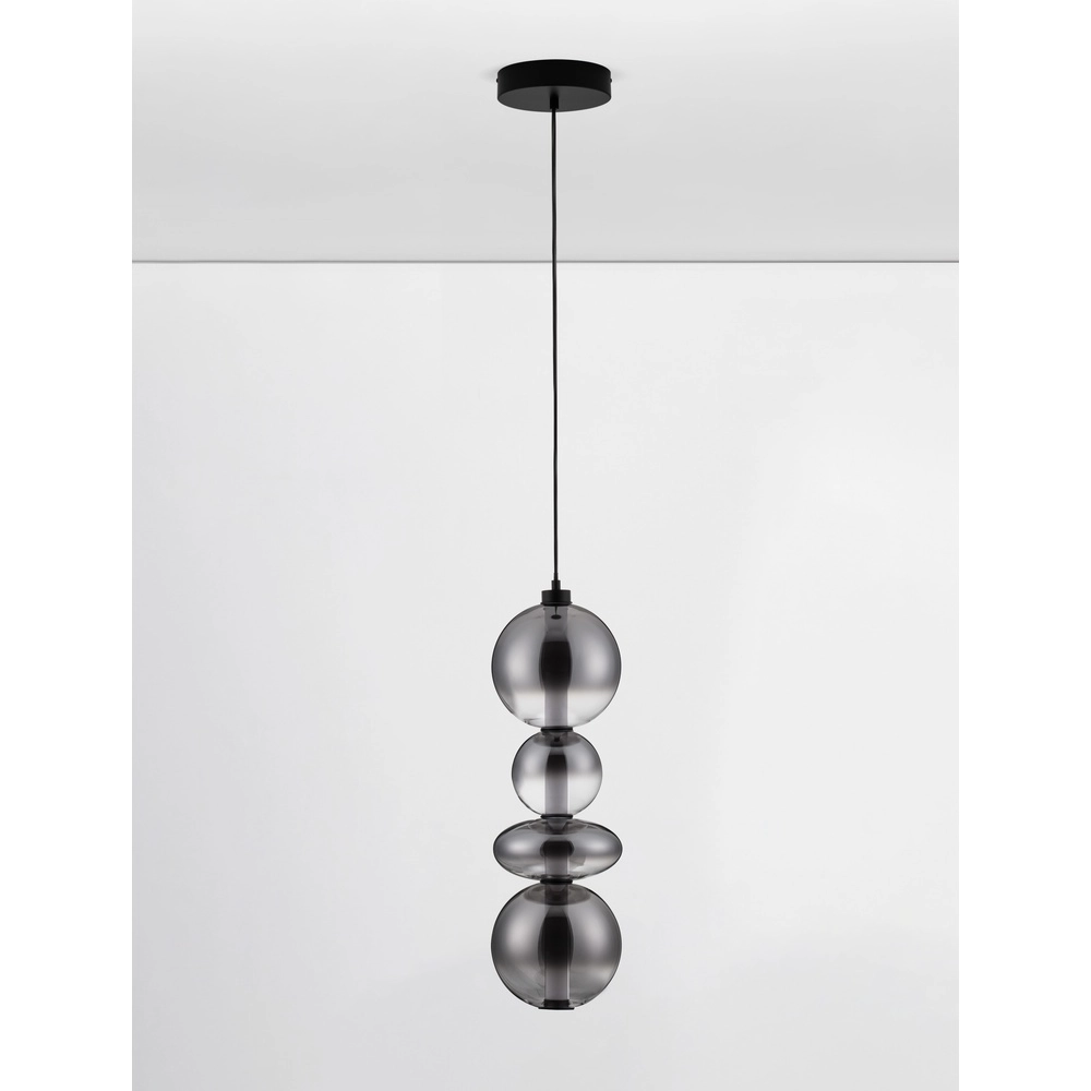 Hanglamp Bally smoke glas 62cm Lyora 5212017449177