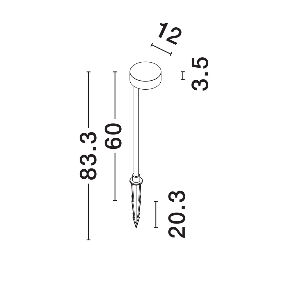 Design padverlichting Dyol 63cm zwart Lyora 5212017447210