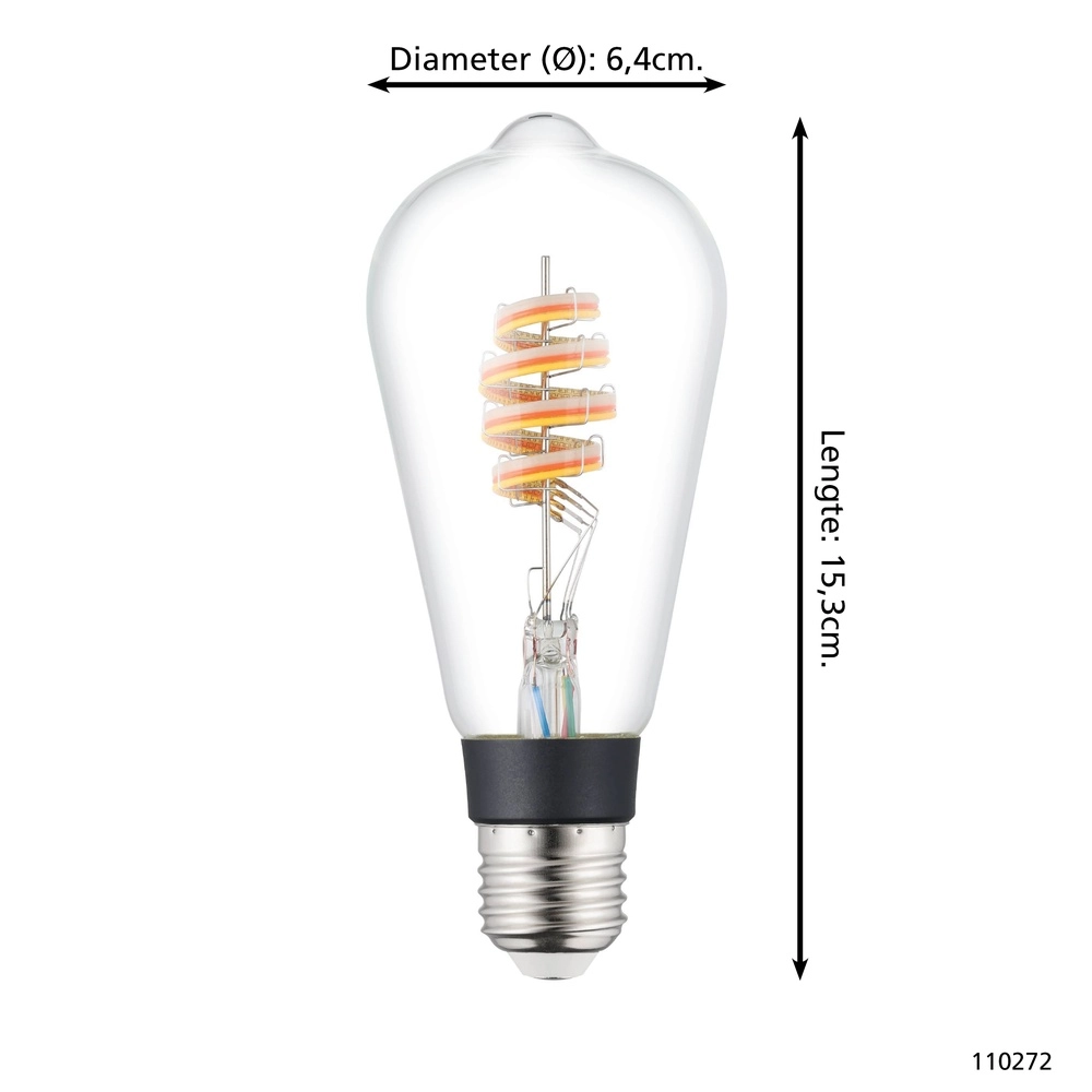 Led lampenbol Zigbee E27 4,9W - 400lm - 3000K - ST64 Eglo 9008606305902