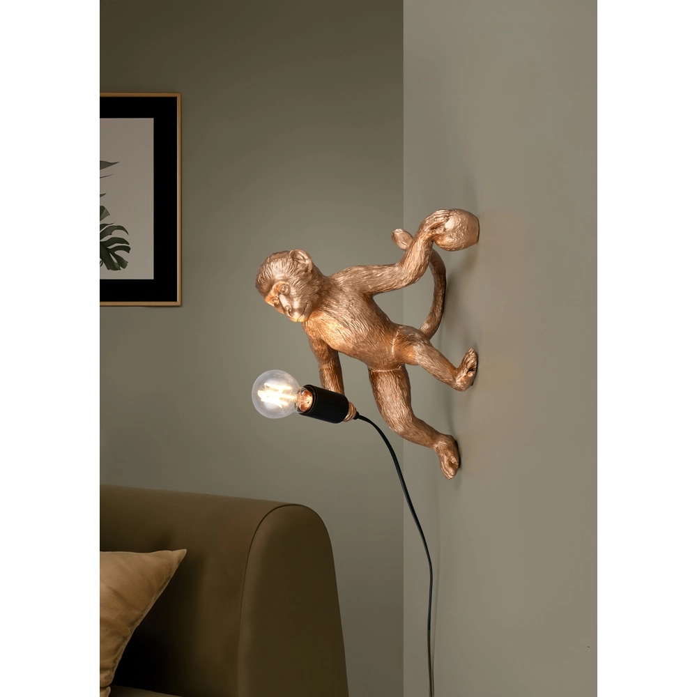 Wandlamp Louy aapje goud Trio 4017807667967