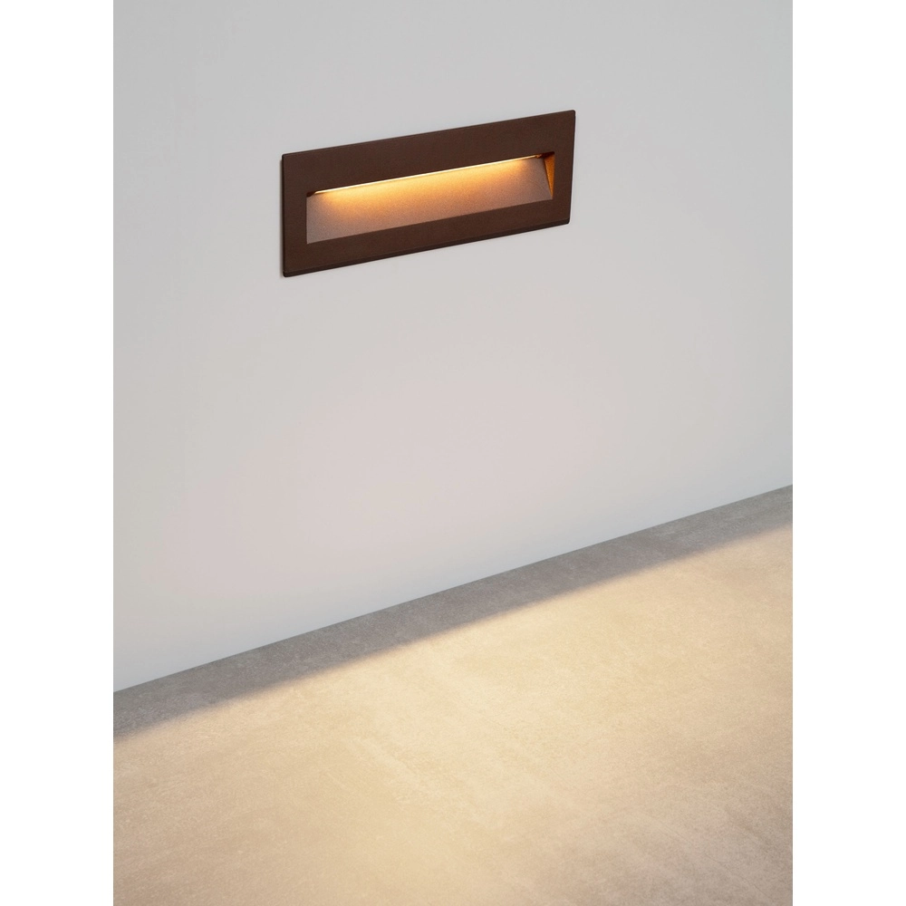 Inbouw wandlamp Drat roestbruin